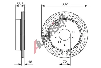 BOSCH Brzdov kotou - 302 mm BO 0986479757, 0 986 479 757