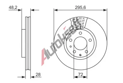 BOSCH Brzdov kotou - 296 mm BO 0986479758, 0 986 479 758