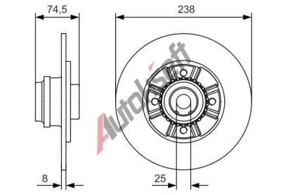BOSCH Brzdov kotou s loiskem - 237 mm BO 0986479760, 0 986 479 760