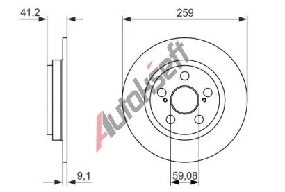 BOSCH Brzdov kotou - 259 mm BO 0986479766, 0 986 479 766