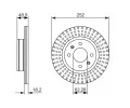 BOSCH Brzdov kotou - 252 mm BO 0986479770, 0 986 479 770