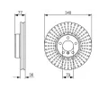 BOSCH Brzdový kotouč - 348 mm BO 0986479774, 0 986 479 774