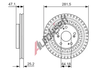 BOSCH Brzdov kotou - 282 mm BO 0986479781, 0 986 479 781