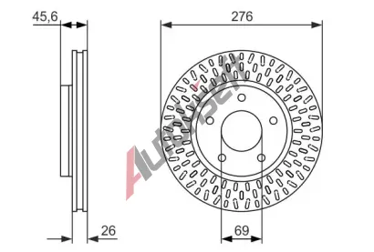 BOSCH Brzdov kotou - 276 mm BO 0986479783, 0 986 479 783