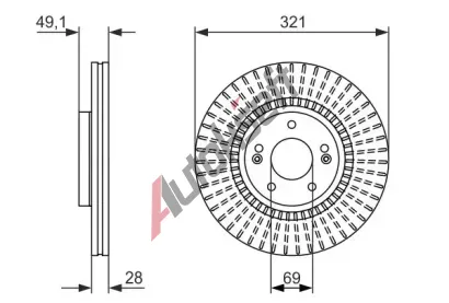 BOSCH Brzdov kotou - 321 mm BO 0986479786, 0 986 479 786