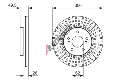 BOSCH Brzdový kotouč - 300 mm BO 0986479787, 0 986 479 787 BOSCH Brzdový kotouč - 300 mm BO 0986479787, 0 986 479 787