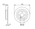 BOSCH Brzdov kotou - 280 mm BO 0986479A08, 0 986 479 A08