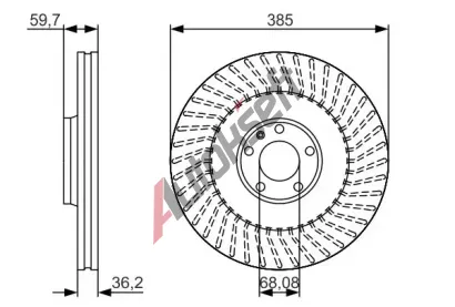 BOSCH Brzdov kotou - 385 mm BO 0986479A31, 0 986 479 A31