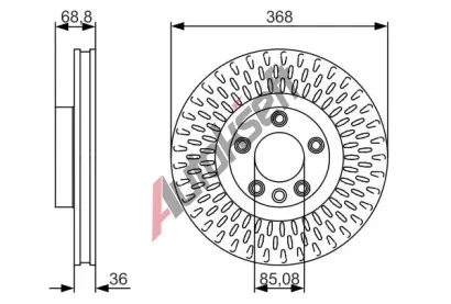 BOSCH Brzdov kotou - 368 mm BO 0986479A33, 0 986 479 A33