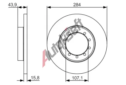 BOSCH Brzdov kotou - 284 mm BO 0986479A34, 0 986 479 A34