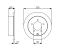 BOSCH Brzdov kotou - 262 mm BO 0986479A41, 0 986 479 A41
