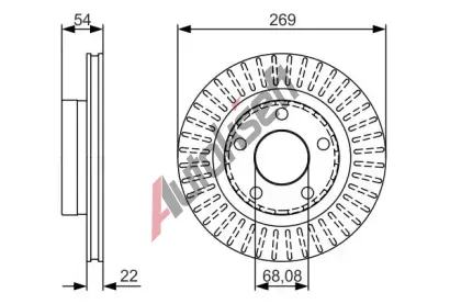 BOSCH Brzdov kotou - 269 mm BO 0986479A42, 0 986 479 A42
