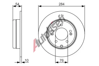 BOSCH Brzdov kotou - 284 mm BO 0986479A45, 0986479A45