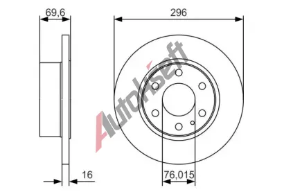 BOSCH Brzdov kotou - 296 mm BO 0986479A51, 0 986 479 A51