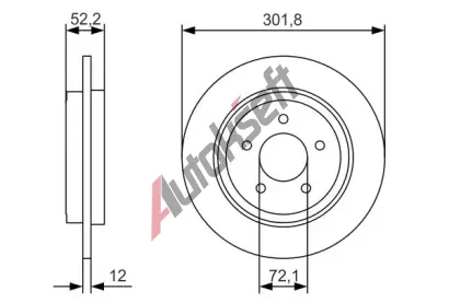 BOSCH Brzdov kotou - 302 mm BO 0986479A53, 0 986 479 A53