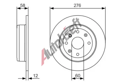BOSCH Brzdov kotou - 276 mm BO 0986479A56, 0 986 479 A56