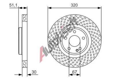 BOSCH Brzdov kotou - 320 mm BO 0986479A59, 0 986 479 A59