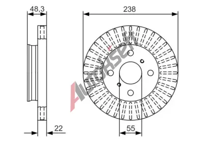 BOSCH Brzdov kotou - 238 mm BO 0986479A63, 0 986 479 A63