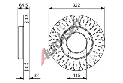 BOSCH Brzdov kotou - 322 mm BO 0986479A64, 0 986 479 A64