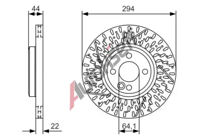 BOSCH Brzdov kotou - 294 mm BO 0986479A69, 0 986 479 A69