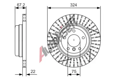 BOSCH Brzdov kotou - 324 mm BO 0986479A78, 0 986 479 A78