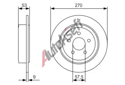 BOSCH Brzdov kotou - 270 mm BO 0986479A79, 0 986 479 A79