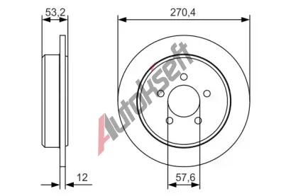 BOSCH Brzdov kotou - 270 mm BO 0986479A80, 0 986 479 A80