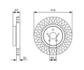 BOSCH Brzdov kotou - 316 mm BO 0986479A81, 0 986 479 A81