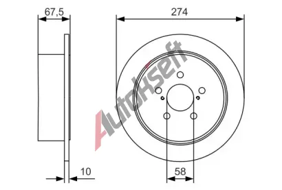 BOSCH Brzdov kotou - 274 mm BO 0986479A82, 0 986 479 A82