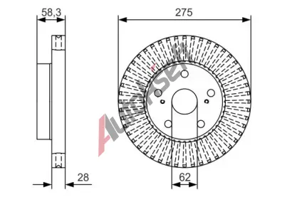 BOSCH Brzdov kotou - 275 mm BO 0986479A97, 0 986 479 A97