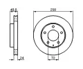 BOSCH Brzdov kotou - 258 mm BO 0986479B25, 0 986 479 B25