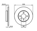 BOSCH Brzdov kotou - 256 mm BO 0986479B30, 0 986 479 B30