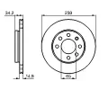 BOSCH Brzdov kotou - 239 mm BO 0986479B42, 0 986 479 B42