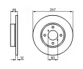 BOSCH Brzdov kotou - 247 mm BO 0986479B45, 0 986 479 B45