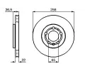 BOSCH Brzdov kotou - 256 mm BO 0986479B58, 0 986 479 B58