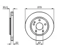 BOSCH Brzdov kotou - 270 mm BO 0986479B67, 0 986 479 B67