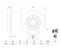 BOSCH Brzdov kotou - 256 mm BO 0986479B78, 0 986 479 B78