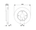 BOSCH Brzdov kotou - 256 mm BO 0986479C01, 0 986 479 C01