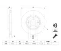 BOSCH Brzdov kotou - 280 mm BO 0986479C07, 0 986 479 C07