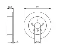 BOSCH Brzdov kotou - 281 mm BO 0986479C21, 0 986 479 C21