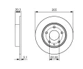 BOSCH Brzdov kotou - 265 mm BO 0986479C26, 0 986 479 C26