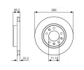 BOSCH Brzdov kotou - 266 mm BO 0986479C34, 0 986 479 C34
