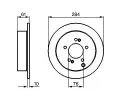 BOSCH Brzdov kotou - 284 mm BO 0986479C61, 0 986 479 C61