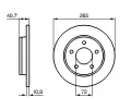 BOSCH Brzdov kotou - 265 mm BO 0986479C77, 0 986 479 C77