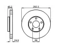 BOSCH Brzdov kotou - 282 mm BO 0986479C81, 0 986 479 C81
