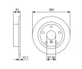 BOSCH Brzdov kotou - 280 mm BO 0986479C92, 0 986 479 C92