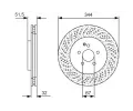 BOSCH Brzdov kotou - 344 mm BO 0986479D07, 0 986 479 D07
