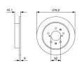 BOSCH Brzdov kotou - 278 mm BO 0986479D34, 0 986 479 D34