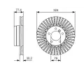 BOSCH Brzdov kotou - 324 mm BO 0986479D39, 0 986 479 D39