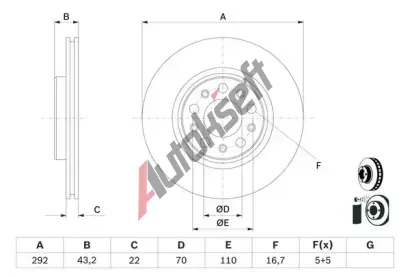 BOSCH Brzdov kotou - 292 mm BO 0986479D99, 0 986 479 D99